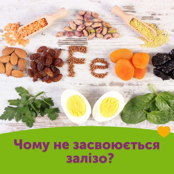 Чому не засвоюється залізо?