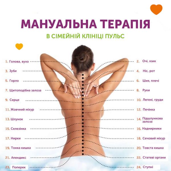 Мануальна терапія у сімейній клініці Пульс