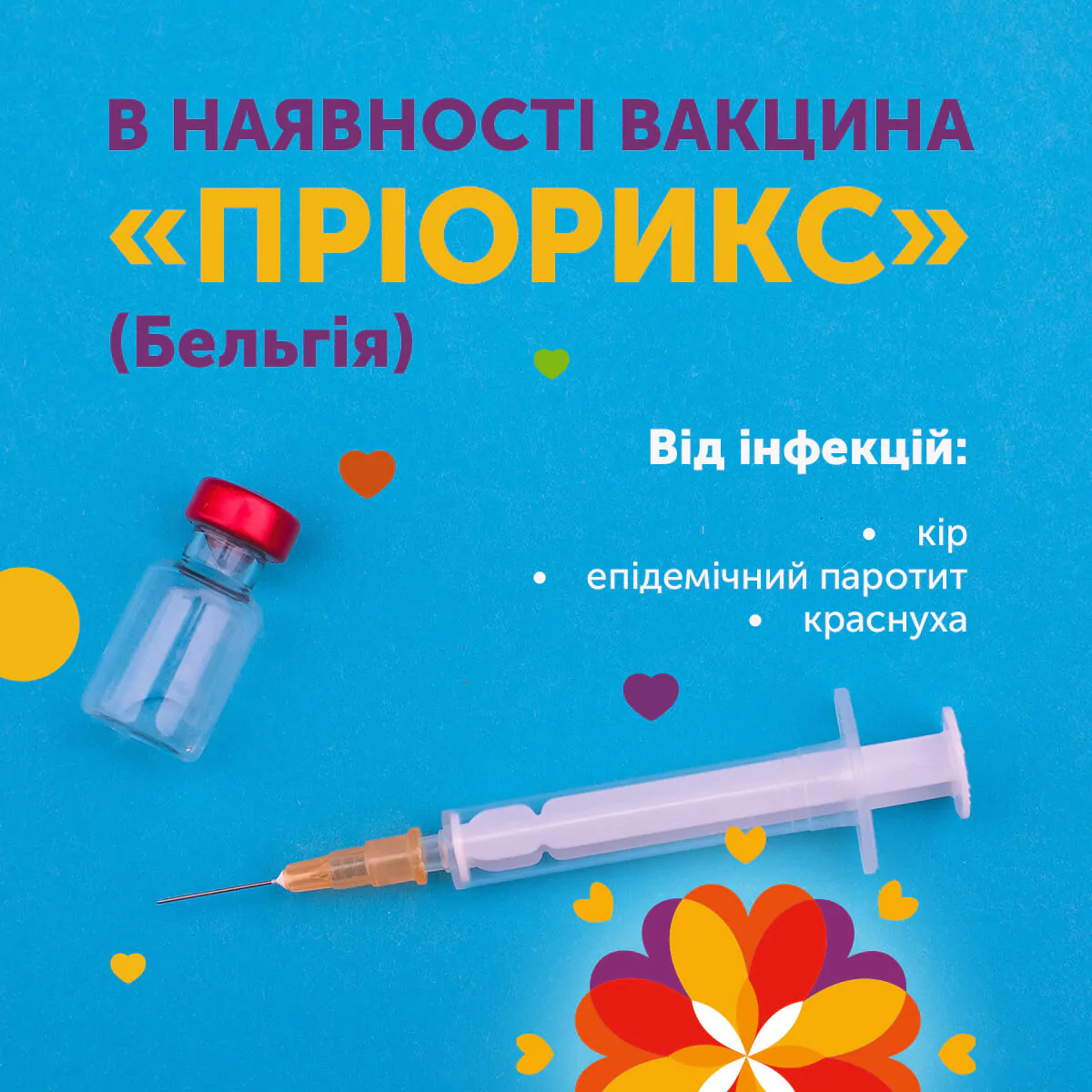 Бельгійська вакцина Пріорикс.